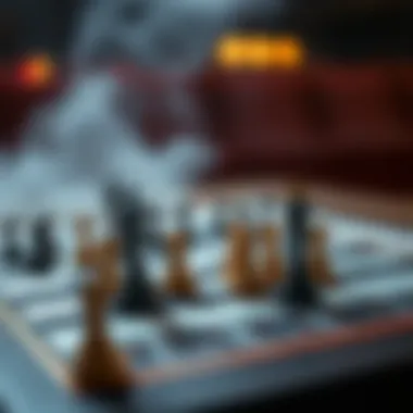 A strategic game board showcasing various tactics