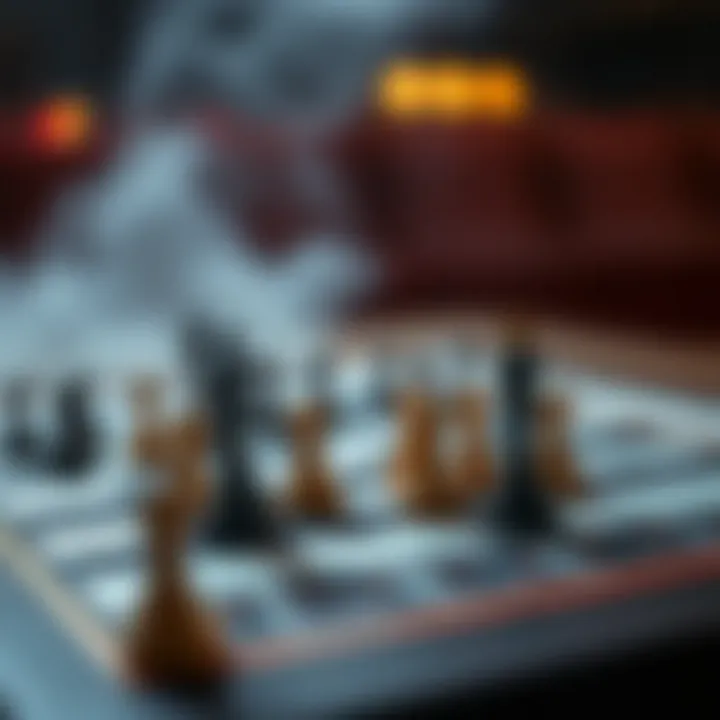 A strategic game board showcasing various tactics