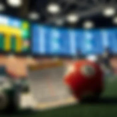 Illustration of lottery tickets and sports betting odds