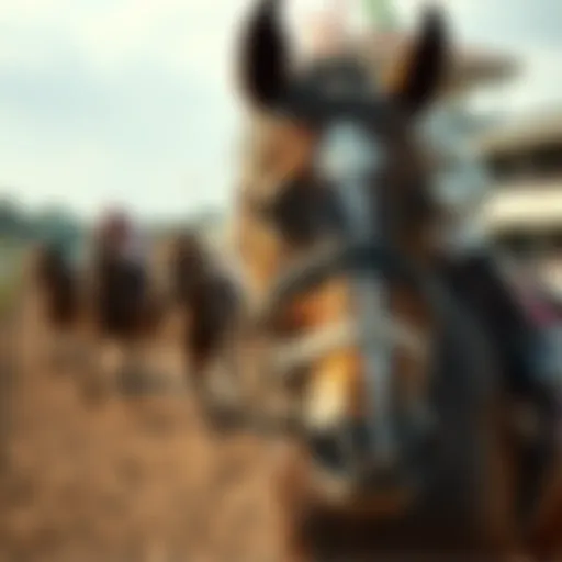 Historical depiction of horse racing